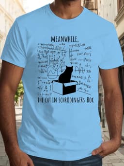 Science Cat Print T-Shirt for Men Short Sleeve Funny Physics Teacher T Shirt Tee Shirt Fashion Summer Clothing Science Nerd Gift