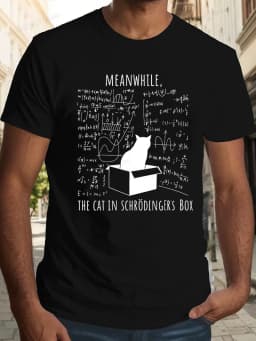 Science Cat Print T-Shirt for Men Short Sleeve Funny Physics Teacher T Shirt Tee Shirt Fashion Summer Clothing Science Nerd Gift