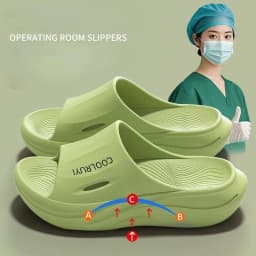New EVA step on shit feeling arch cool slippers men's indoor home bathroom bath non-slip home cool slippers women