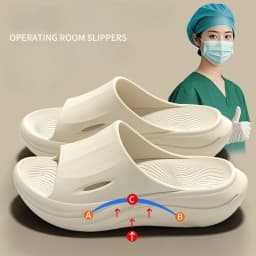 New EVA step on shit feeling arch cool slippers men's indoor home bathroom bath non-slip home cool slippers women