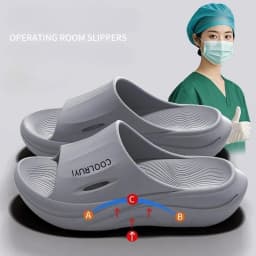 New EVA step on shit feeling arch cool slippers men's indoor home bathroom bath non-slip home cool slippers women