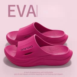 New EVA step on shit feeling arch cool slippers men's indoor home bathroom bath non-slip home cool slippers women