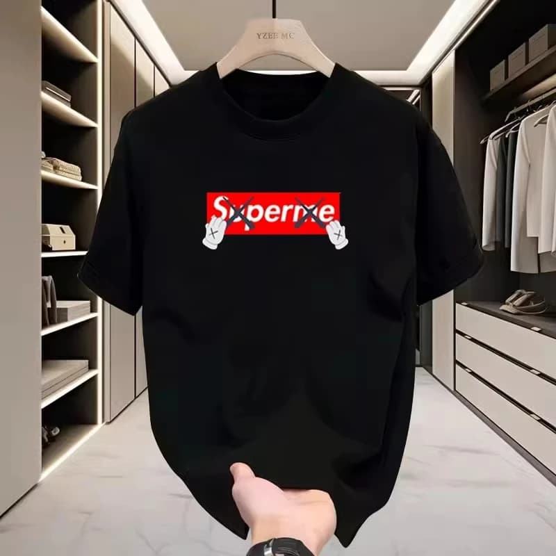 Crossed Letter Logo Graphic T Shirt Trendy Street Hip Hop Casual Cotton Short Sleeve Unisex Oversized Fashion Black Streetwear