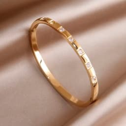 Stainless Steel Metal Crystal Star Flower Bangles&bracelets for Women Fashion Brand Jewelry Oil Eye Bangles Accessories
