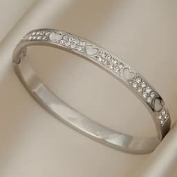 Stainless Steel Metal Crystal Star Flower Bangles&bracelets for Women Fashion Brand Jewelry Oil Eye Bangles Accessories