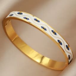 Stainless Steel Metal Crystal Star Flower Bangles&bracelets for Women Fashion Brand Jewelry Oil Eye Bangles Accessories