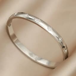 Stainless Steel Metal Crystal Star Flower Bangles&bracelets for Women Fashion Brand Jewelry Oil Eye Bangles Accessories