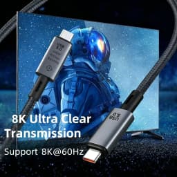 240W USB 5.0 Cable 8K 80Gbps For Thunderbolt 5 Fast Charging USB C to C Data Transfer Cable Support 8K Display for Laptop