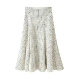Spring Plaid Embroidered Bow Short Sleeve Blouse Tops and A-line Side Zipper Skirt Women Casual Office Lady Daily Commuting Set