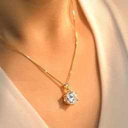 Rrjzz 1CT-5CT Solitaire VVS1 D-Color Moissanite Pendant Necklace for Women 6.5mm-11mm Lab Imitation Diamond GRA Jewelry Gifts
