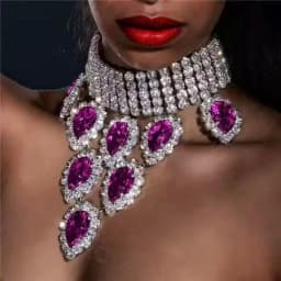 Explosive Water Drop Necklace with Personalized and Elegant Design, Luxurious Party Bridal Banquet Accessories