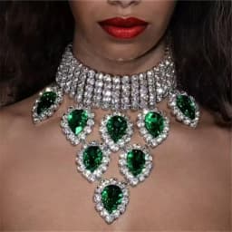 Explosive Water Drop Necklace with Personalized and Elegant Design, Luxurious Party Bridal Banquet Accessories