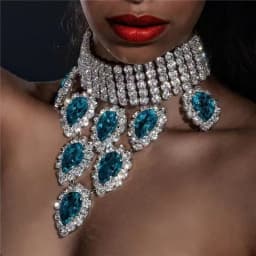 Explosive Water Drop Necklace with Personalized and Elegant Design, Luxurious Party Bridal Banquet Accessories