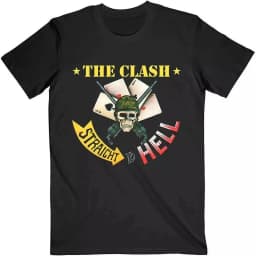 Streetwear Y2k The Clash Band T-shirt London Calling Guitarist's Guitar Case Rock Band Street Hip Hop Short-sleeved T-shirt