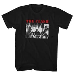 Streetwear Y2k The Clash Band T-shirt London Calling Guitarist's Guitar Case Rock Band Street Hip Hop Short-sleeved T-shirt