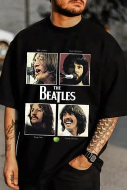 2026 The Beatles Band T Shirt Mens Womens Cotton Tees Ummer Casual Short Sleeve Round Neck Clothing Loose Tops Trend