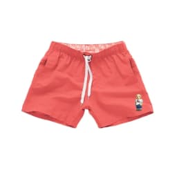 Asian Size Men's Polo Bear Swim Shorts Quick Dry Elastic Waist Drawstring Beach Board Shorts Casual Summer Swimwear Black
