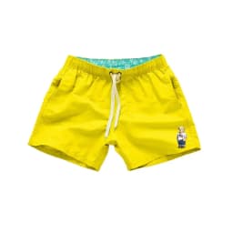Asian Size Men's Polo Bear Swim Shorts Quick Dry Elastic Waist Drawstring Beach Board Shorts Casual Summer Swimwear Black