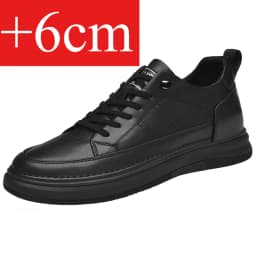 Spring Autumn Men's Inner Heightening Shoes Leather Sports Casual Shoes Invisible Height Increasing Shoes Men Sport Elevator 8CM