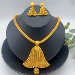 Nigerian 24k Gold Plated Jewelry Set For Women Dubai Necklace Earrings Jewellery Brazilian African Bridal Sets