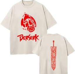 Washed Anime Berserk Guts Classic T-Shirts Manga Gatsu Griffith Zodd Trend T-shirt Men Women Oversized Cotton Casual Tee Shirt