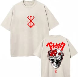 Washed Anime Berserk Guts Classic T-Shirts Manga Gatsu Griffith Zodd Trend T-shirt Men Women Oversized Cotton Casual Tee Shirt