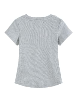 2026 Summer High Quality Slim Fit V-Neck Women T Shirt Sexy Slim Versatile Short Sleeves Tees Trend Solid Clothing Y2k Tops