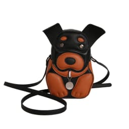 Cute 3D Dog Crossbody Bag Women Cartoon Animal Shaped Shoulder Bag Mini PU Leather Purse for Girls Daily Casual Use