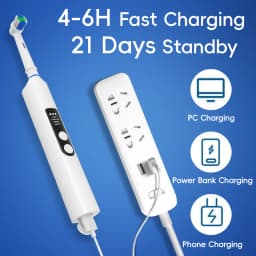 Rotating Electric Toothbrush with 4 Cleaning Modes and Smart Timer, Rechargeable Toothbrush Compatible with Oral B Brush Heads