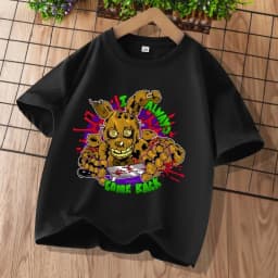 New Five Nights At Freddys Kids T-shirts FNAF Cartoon Graphic T-shirt Children Casual Sports Tops Short Sleeves Kids Clothing