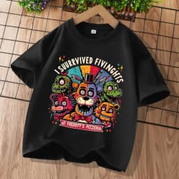New Five Nights At Freddys Kids T-shirts FNAF Cartoon Graphic T-shirt Children Casual Sports Tops Short Sleeves Kids Clothing
