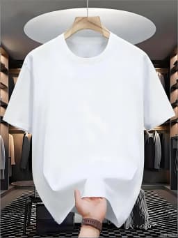 100% cotton plain color 230G heavyweight t-shirt, same style for both men and women, for couples, round-neck base layer shirt