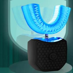 U-shaped 360-degree Ultrasonic Electric Toothbrush for Cleaning, with USB Charging and Nylon Bristles, Teeth Whitening Set
