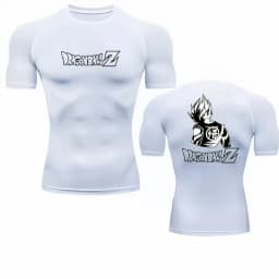 Bandai Dragon Ball Z Men T-shirt Goku Print Compression Fitness Gym Quick Dry Sport T Shirt Comfortable Breathable Streetwear