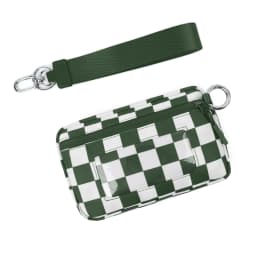 DOYOGI Wristlet Wallets for Women Nylon Quilted Wallet with 3 Zippers, Travel Credit Card Holder Cell Phone Organizer, Coin Purs