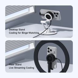 Hagibis Magnetic Cell Phone Cooler Double-sided Magnetic Semiconductor Cooling Fan Phone Radiator for Gaming Live Streaming Vlog