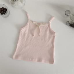 Summer Cute Baby Thin Sleeveless T-shirt Delicate Lace Bow Camisole Top For Girls Breathable Cotton Clothes