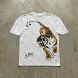 Y2K Women's Funny Horror Tiger Print Long Sleeve T-Shirt, Casual Daily Versatile Top Casual & Versatile Breathable