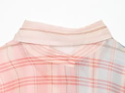 2026 Summer New Women's Simple and Casual Loose Top Micro Transparent Color blocked Stripe Splicing Bow Tie up Shirt