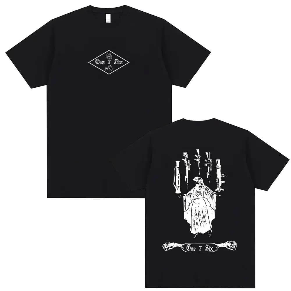 Forward Observations Group Skeleton Graphic T-shirt Brothers in Arms Merch T-shirts Men Clothing Hip Hop Rock Oversized T Shirts