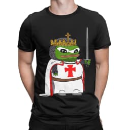 Pepe Knight's Templar Apu T Shirts Men 100% Cotton Humor T-Shirt O Neck Tees Short Sleeve Tops Gift Idea