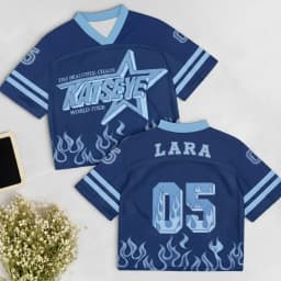 Kpop Katseye Uniform American Street Fashion Style Oversized Jersey Pick Members! Family Matching Summer Breathable Quick-drying