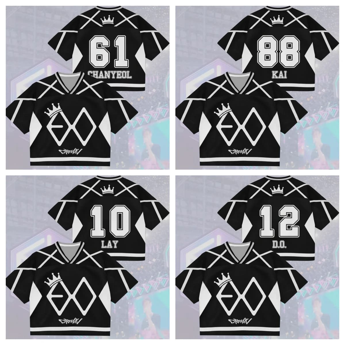 Kpop Gift for Lovers American Street Style T-Shirt EXO 2026 World Tour Jersey Family Matching Summer Casual Quick-drying Top