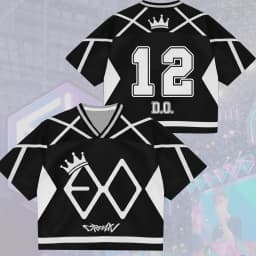 Kpop Gift for Lovers American Street Style T-Shirt EXO 2026 World Tour Jersey Family Matching Summer Casual Quick-drying Top