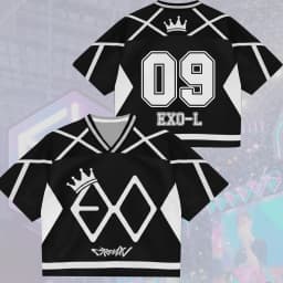 Kpop Gift for Lovers American Street Style T-Shirt EXO 2026 World Tour Jersey Family Matching Summer Casual Quick-drying Top