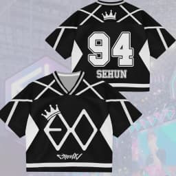 Kpop Gift for Lovers American Street Style T-Shirt EXO 2026 World Tour Jersey Family Matching Summer Casual Quick-drying Top