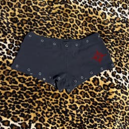 Gothic garbage rock American fashion Y2K shorts rivet design hip-hop fashion pattern print street wear punk hot pants retro emo