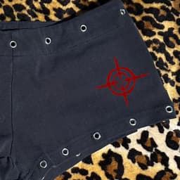 Gothic garbage rock American fashion Y2K shorts rivet design hip-hop fashion pattern print street wear punk hot pants retro emo