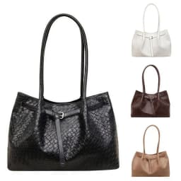 PU Leather Shoulder Bag Retro Elegant Commuting Tote Bag Large Capacity Available in 4 Colors Crossbody Bag School/Travel/Work