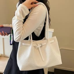 PU Leather Shoulder Bag Retro Elegant Commuting Tote Bag Large Capacity Available in 4 Colors Crossbody Bag School/Travel/Work